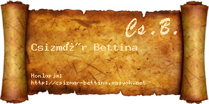 Csizmár Bettina névjegykártya