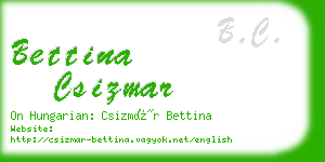 bettina csizmar business card